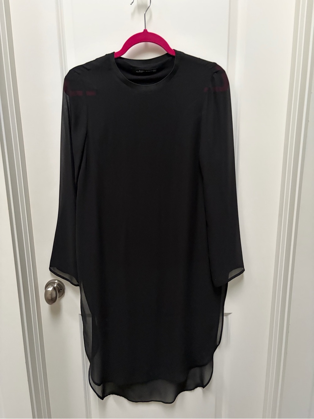 Zara Woman Black Crewneck Top